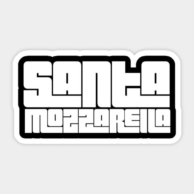 Santa Mozzarella Sticker by TSHIRT PLACE